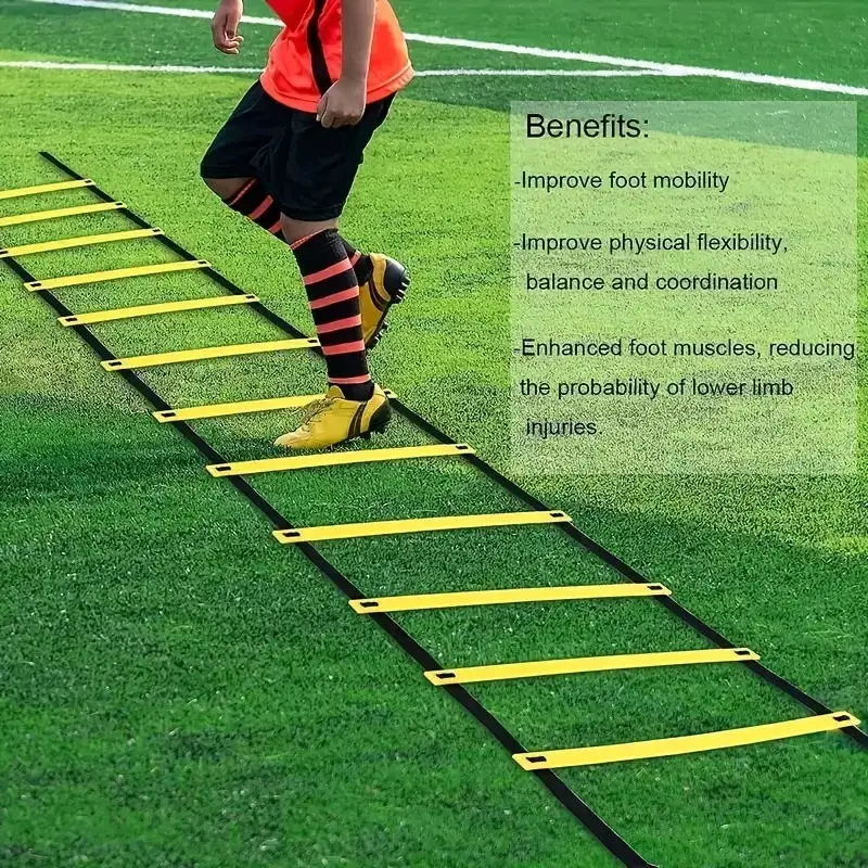 Soccer Training Set Agility Ladder Jumping Grid Speed Ladder Marker Disc Drag Parachute-Enhanced Athletic Equipment