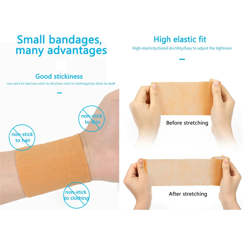 High Quality Elastic Self-adhesive bandage Tape Nonwoven Waterproof elastic bandage customized