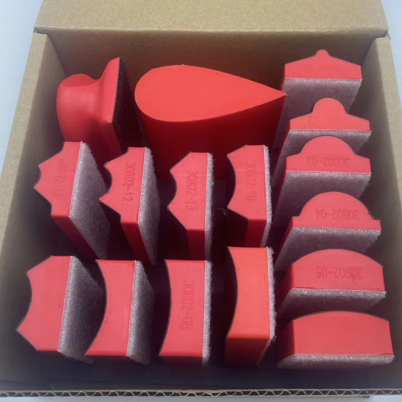 16pcs High Hardness Ceramic Foam Hand Grinding Sanding Blocks Set Cylindrical Sponge Sand Block Kit OEM Customizable Polishing