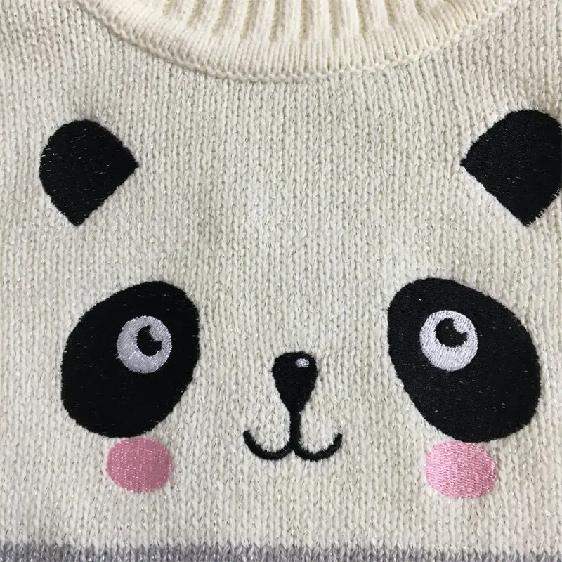 
Pretty Children Sweater Bear Baby Knit Panda Pattern Turtleneck Sweaters 