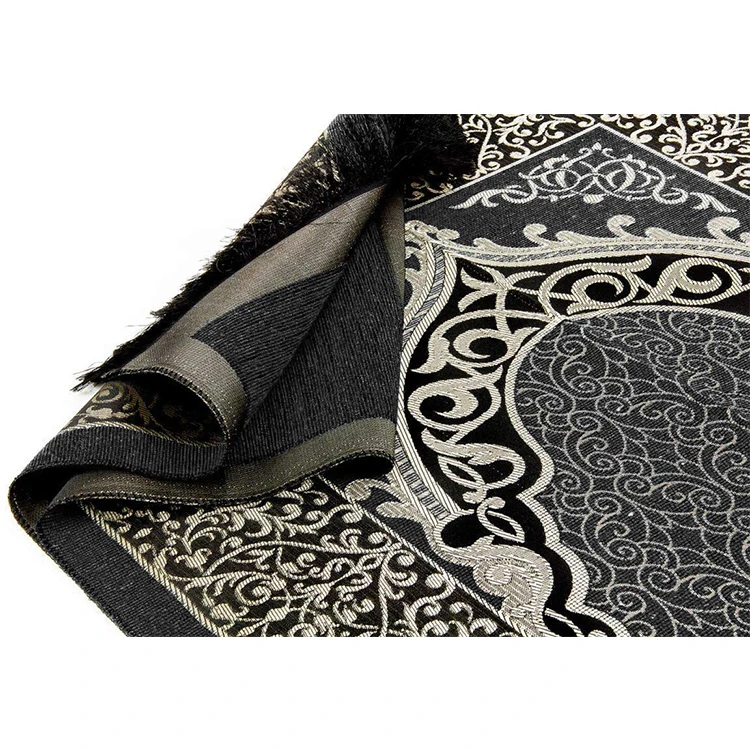 Muslim Prayer Rug  Extra Thick Velvet Praying Islamic Turkish Carpet With Prayer Beads Portable Prayer Mat for Women Men