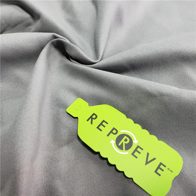 REPREVE Custom 100% Polyester Microfiber Fabric Woven PU Coated Yarn Dyed with Anti-Static Feature for Home Textile Upholstery