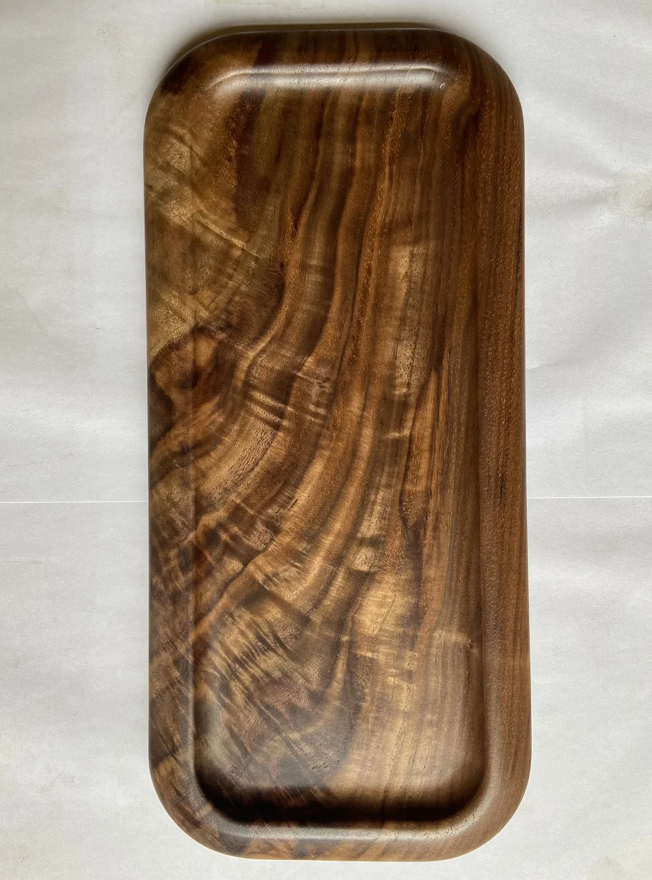 
Black Walnut Solid Wood Rectangular Tableware wooden Serving Tray plate platter Handcrafted Decorative Trays 