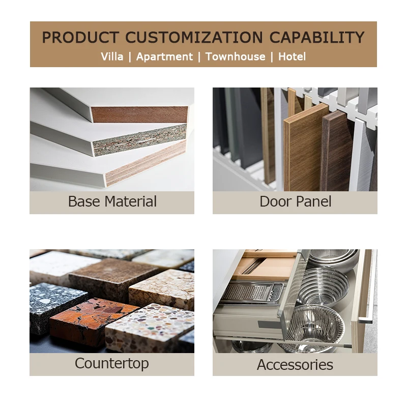 Prodeco Furniture Custom Best Maker of Black Brown Modular Fiberglass Kitchen Cabinets Design for Project