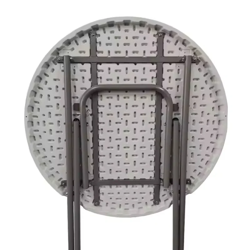 Outdoor Plastic Round Folding Table Steel Standings Hdpe High Top Bar Tables for Dining Rental Picnic