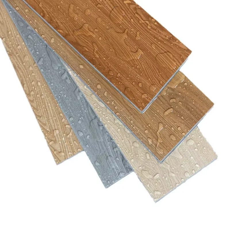 wholesale Flexible rebound vinyl indoor plastic wood laminate brown pvc click lock spc flooring