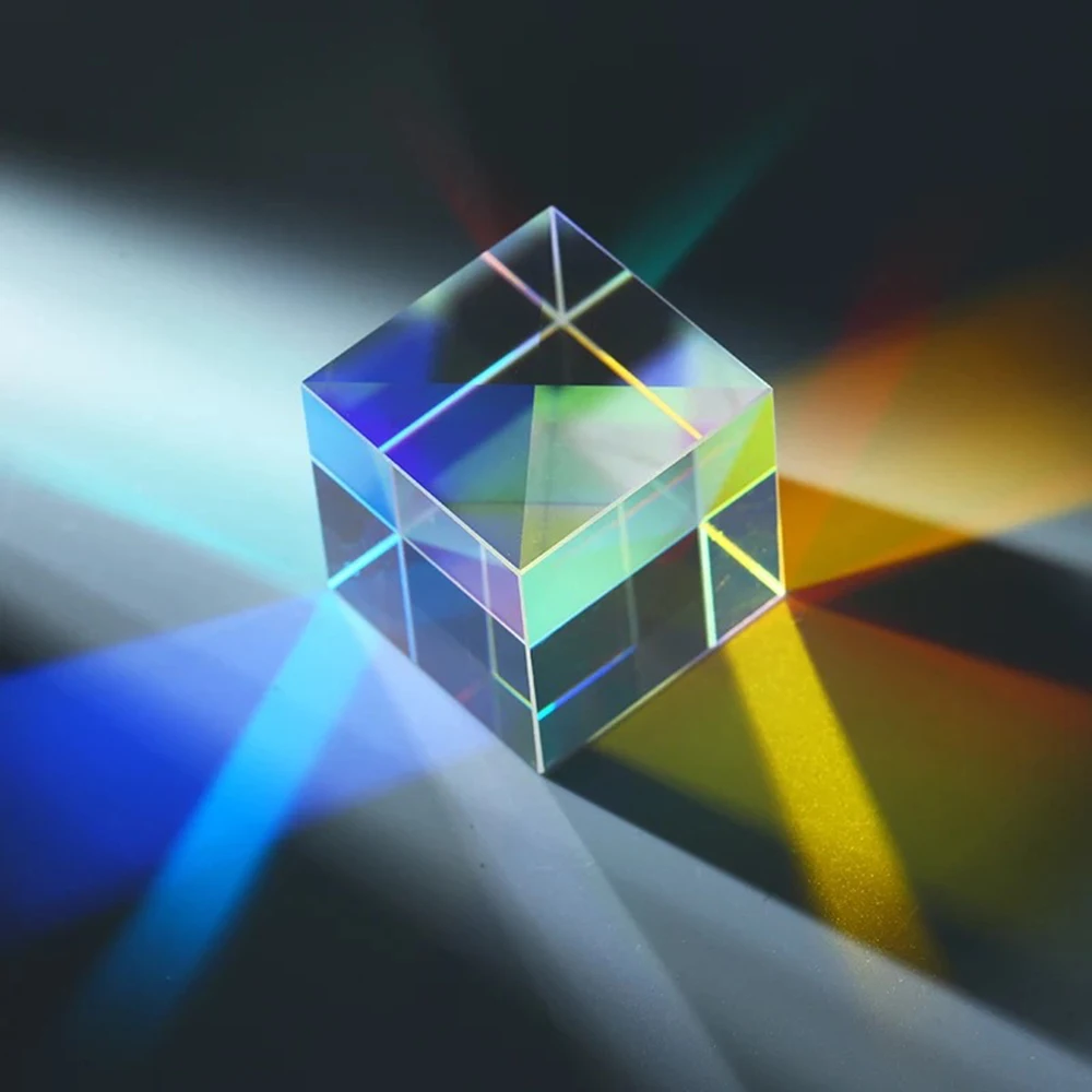 Цветной кубик Хрустальный Призма куб RGB дисперсионная многоцветные игрушки и настольные украшения
