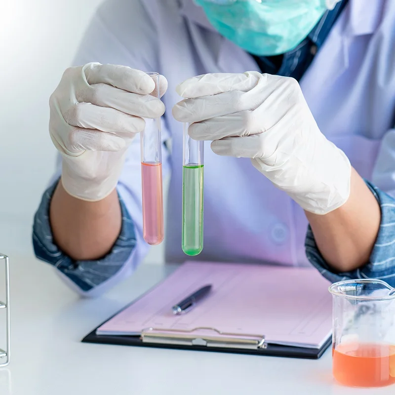 Химическая стойкость нитриловые перчатки водонепроницаемый Сенсорный Экран Нескользящие белые одноразовые без порошка для лаборатории