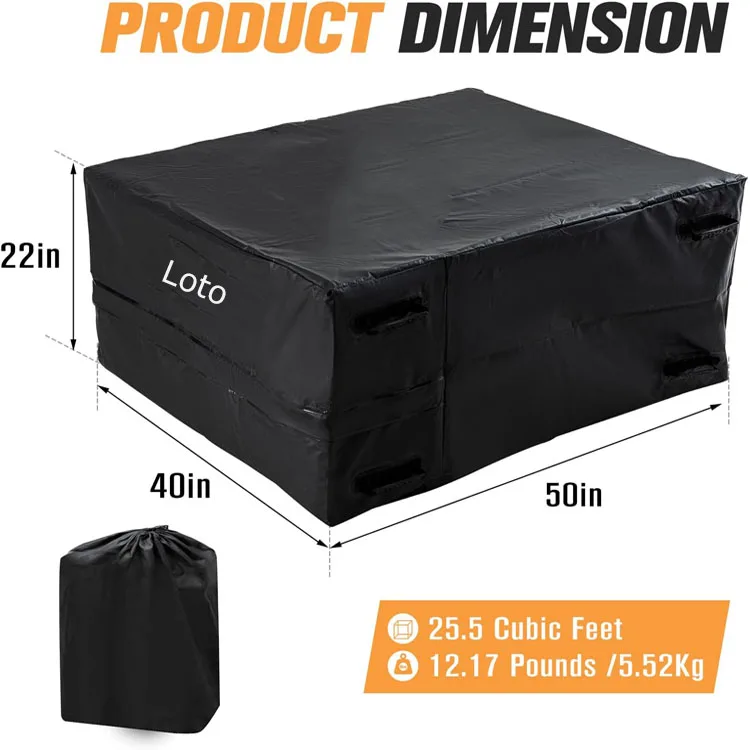 Heavy Duty Storage Bag Truck Cargo Bag 25.5 Cubic Feet Waterproof Truck Bed Bag For Any Truck