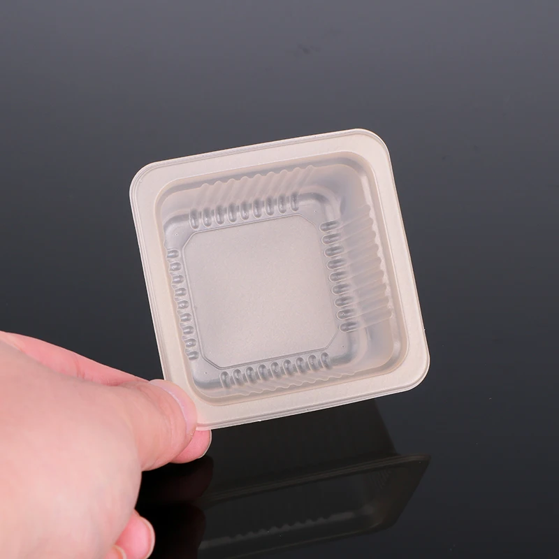 hengmaster Disposable pp plastic food square golden color moon cake cookie biscuit insert packaging tray