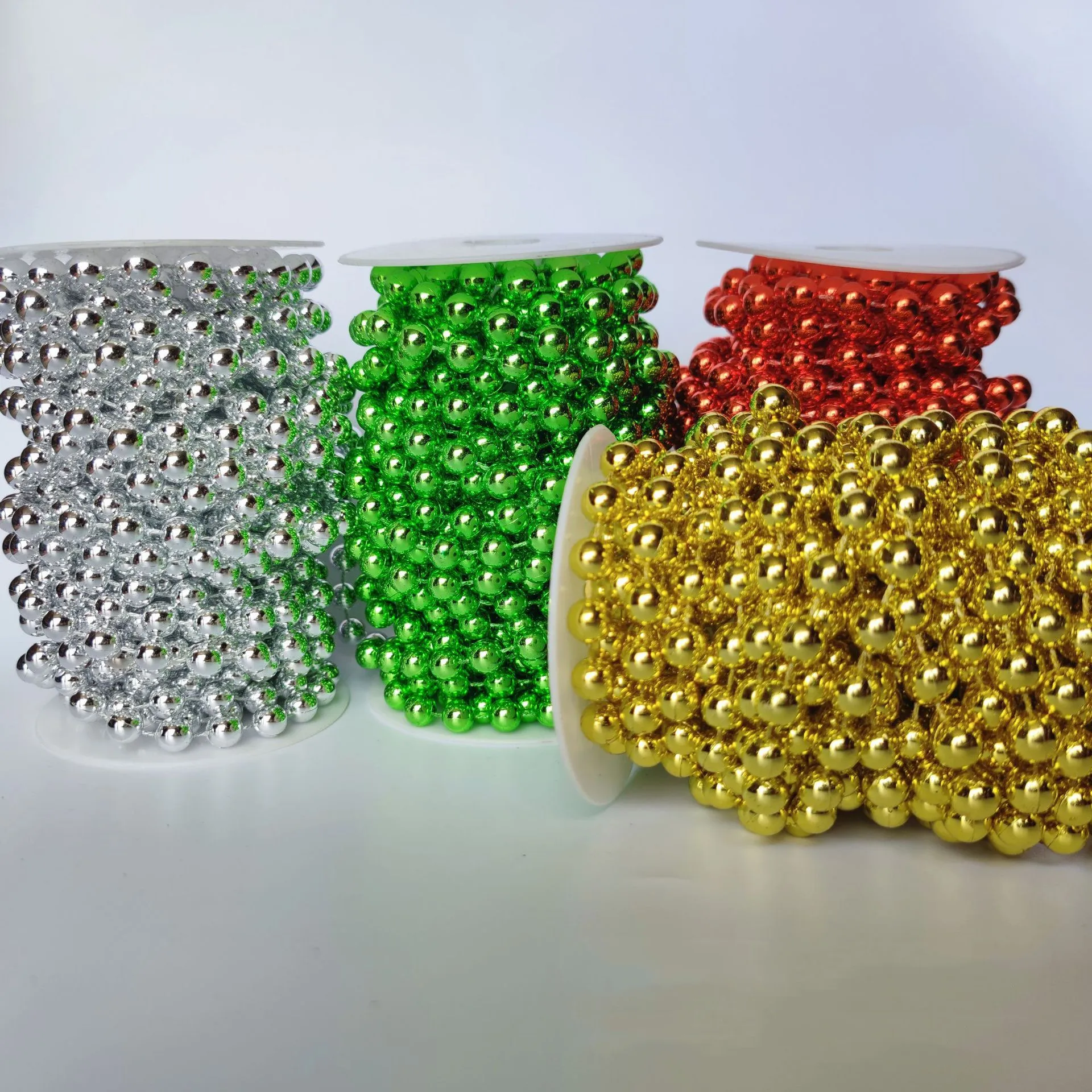 Factory Direct Sell Christmas Decoration Bead Chain Plastic Electroplating Connection