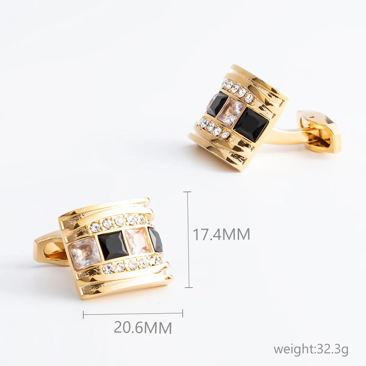 Custom Masonic Stainless Steel 316L Part Mens Custom Cufflinks Doctor Different Colour Crystal Cufflink Claw Setting