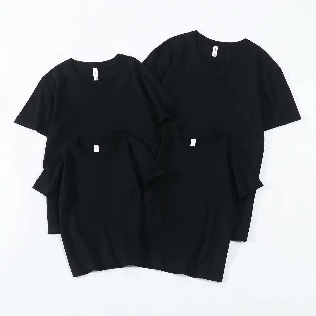 Custom Organic Cotton Or Bamboo Solid Or Printing Design Mom Baby Dad With Children Parent-child Wear Family Matching Clothes