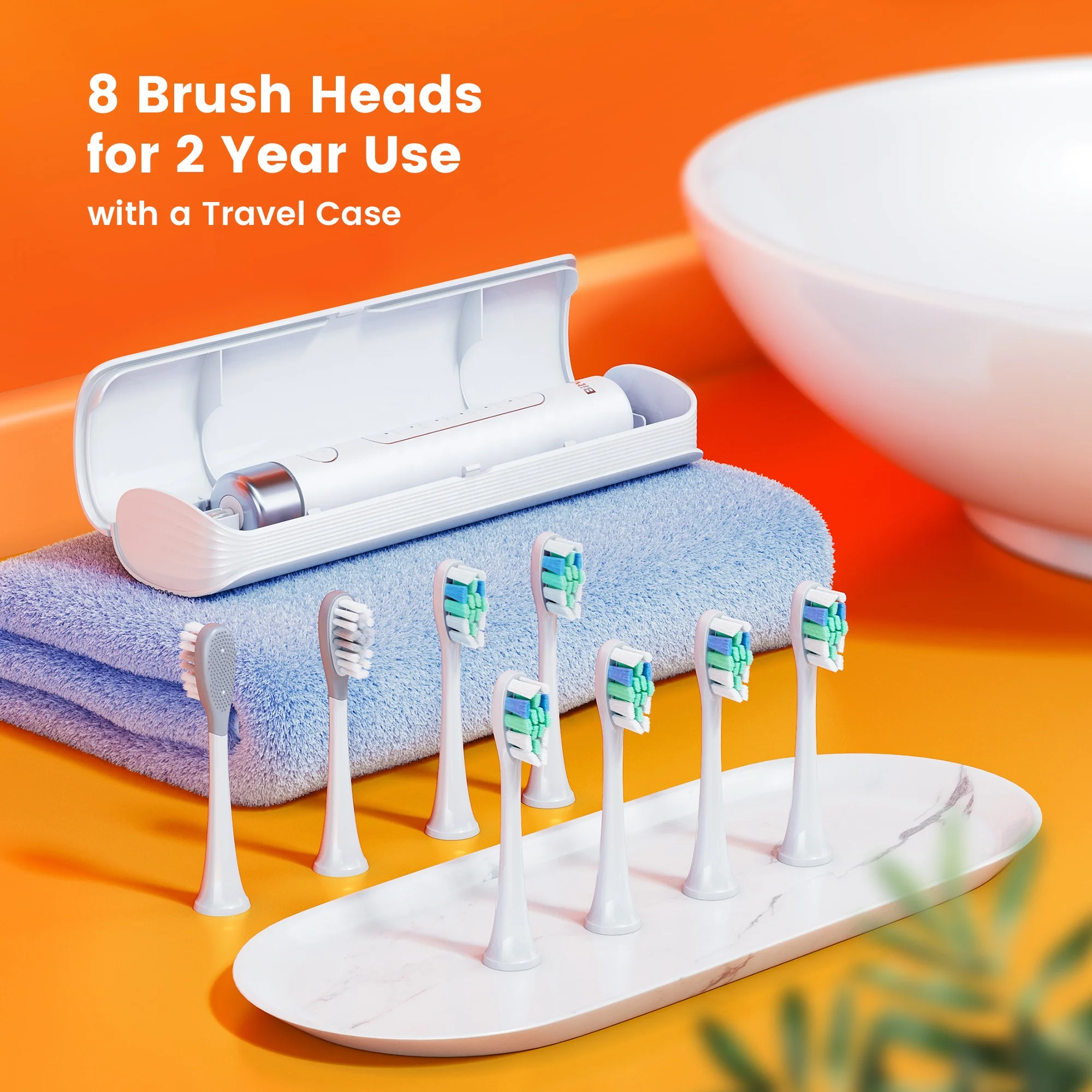 Bitvae BV S2 Oral Clean 8 Heads Smart APP 2024 Electric Toothbrush with 9 Intensity Levels