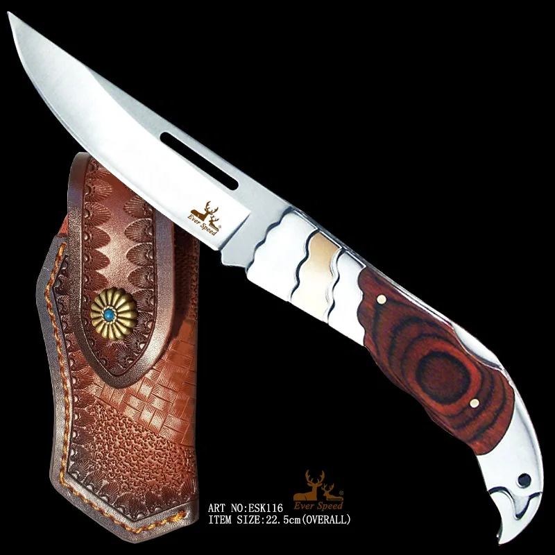 High quality camping wood pocket folding switch gear tactical knife survival tool knives tools