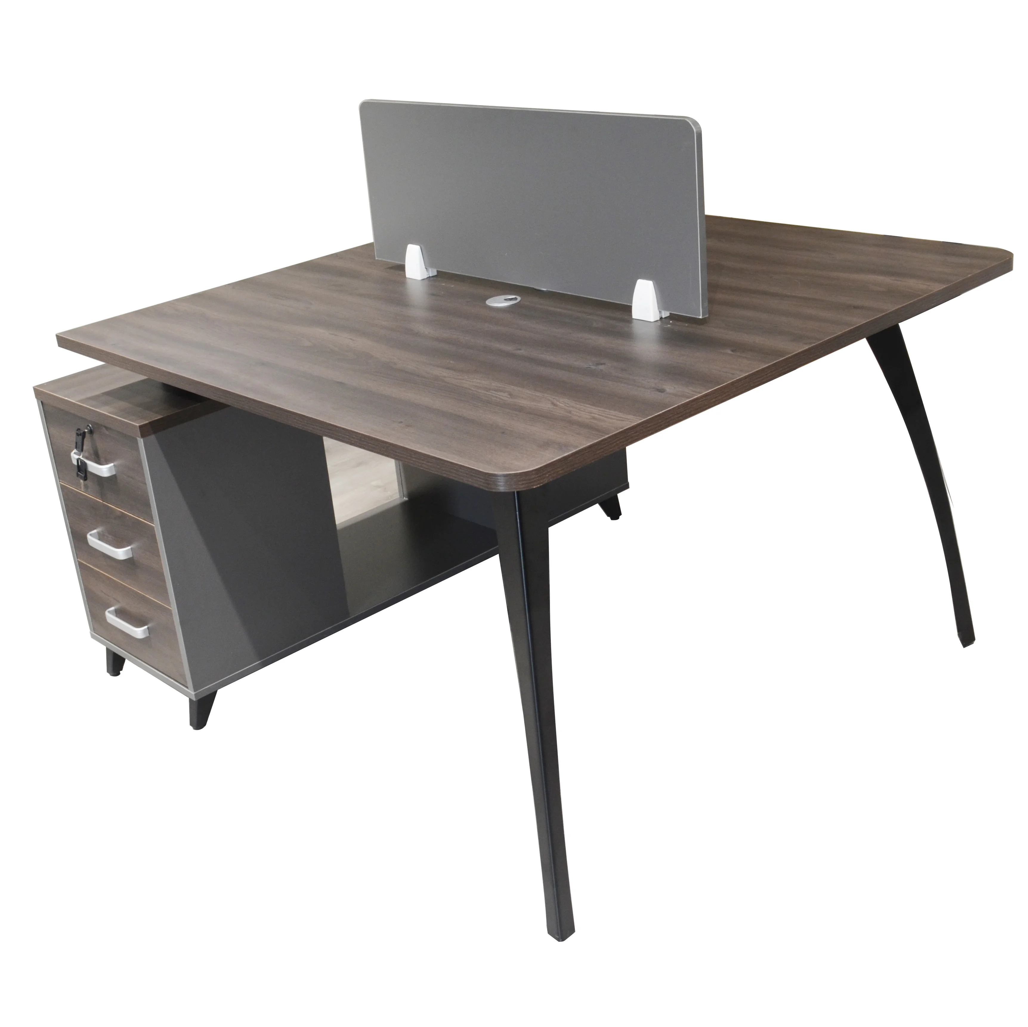Wholesale modern office furniture staff work station 2 person seater office workstation table