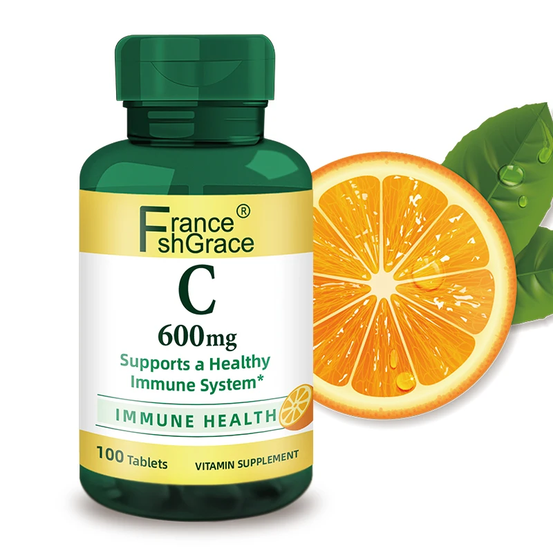 Vitamin C 600 mg tablets Dietary Supplement for Immune Support 100 Tablets