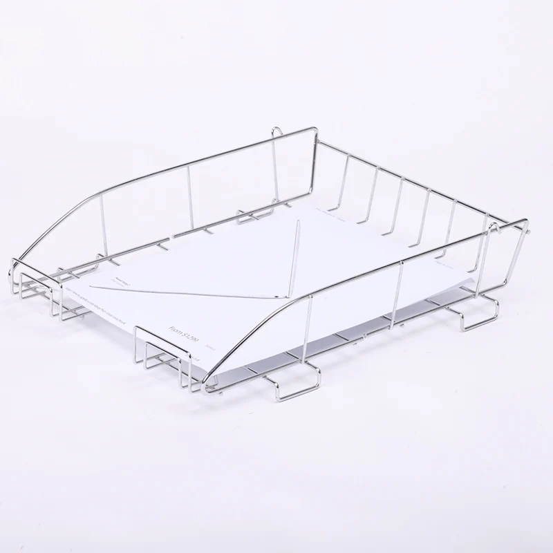 
Mesh stackable file tray organizer tabletop 
