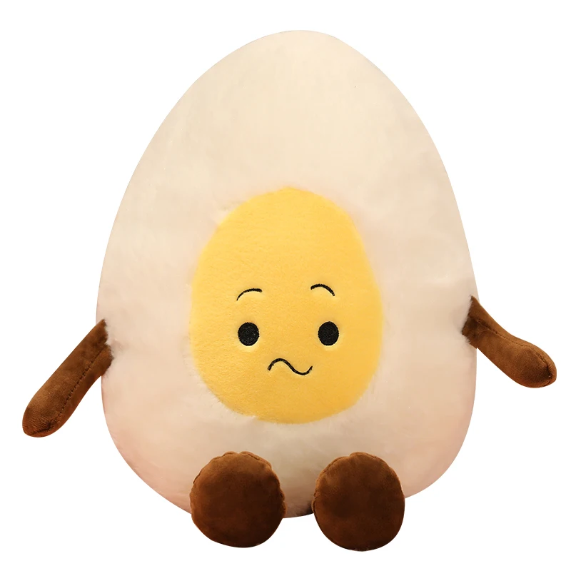 Kawaii Cartoon mood egg pillow stuffed animal cartoon funny custom logo egg plush toy new arrival for gift