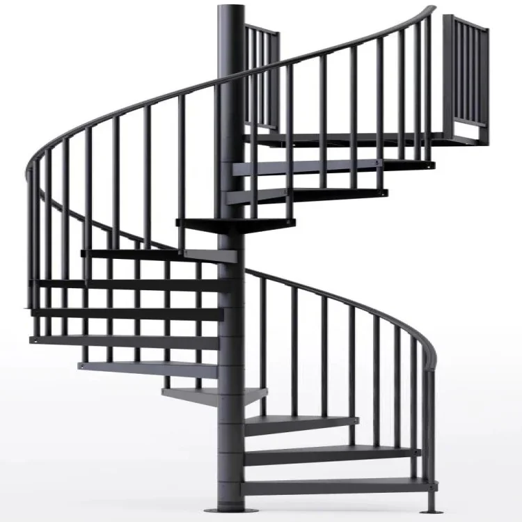 Galvanized spiral modern outdoor stair high end galvanized spiral stair stainless steel materials