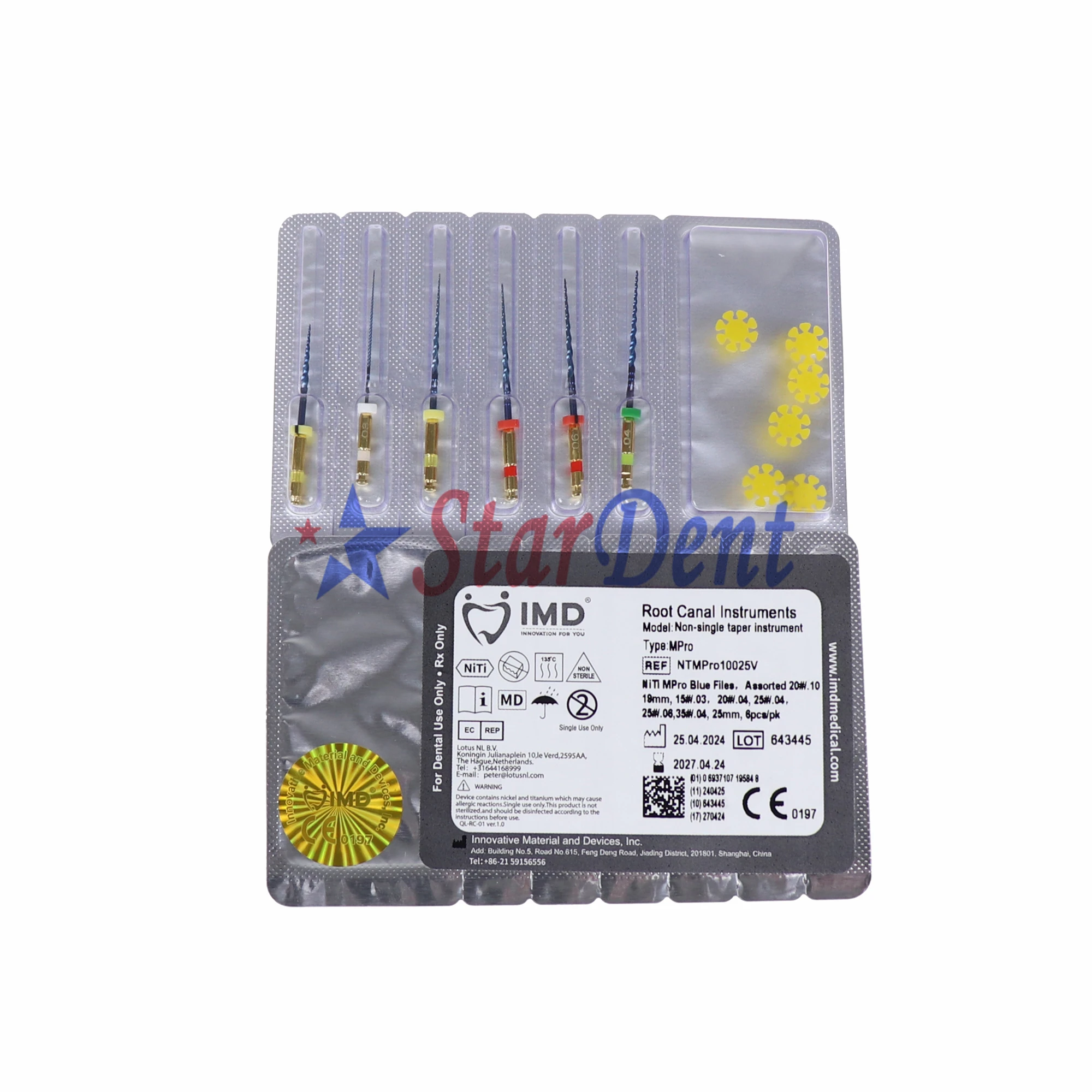 Original IMD Niti Blue M-PRO Files System Root Canal Instruments Dental File Dental Products