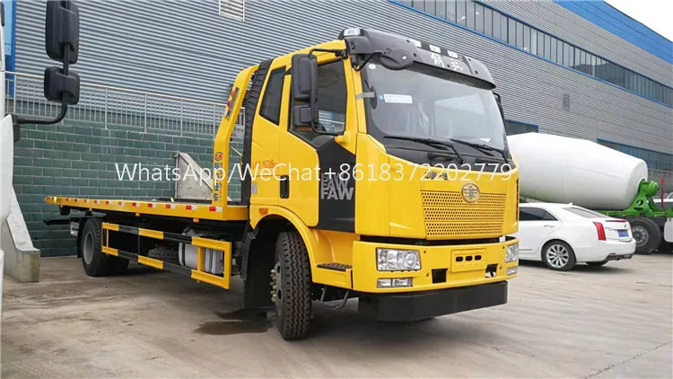Cheap FAW platform truck 10T tow truck wrecker