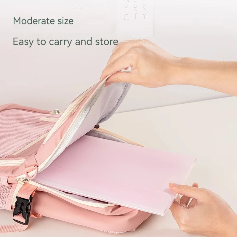 Deli PM322 Document Bag Orange Test Paper Storage Bag Multi-layer Folder Free Combination Inserts Student Book Clips Information