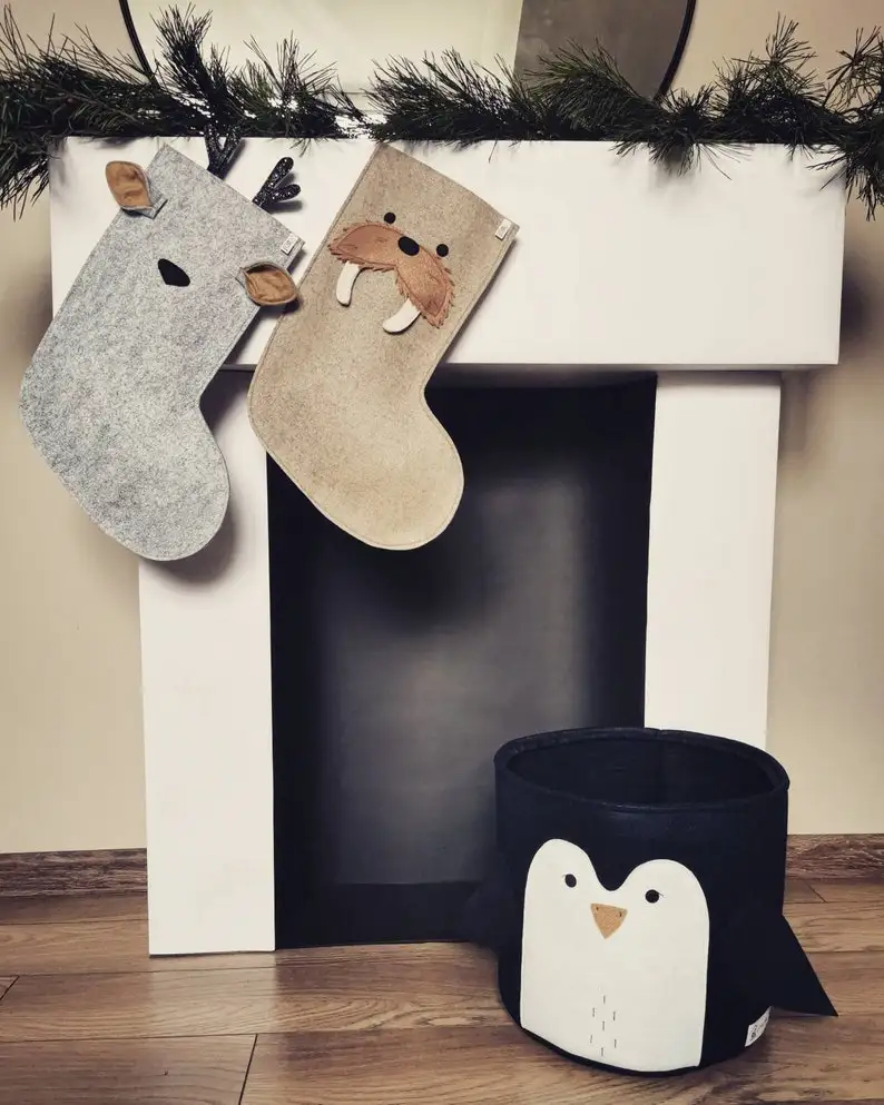 Clothes Storage Box Laundry Basket Kid Toy Storage Baskets Felt Round Storage Basket