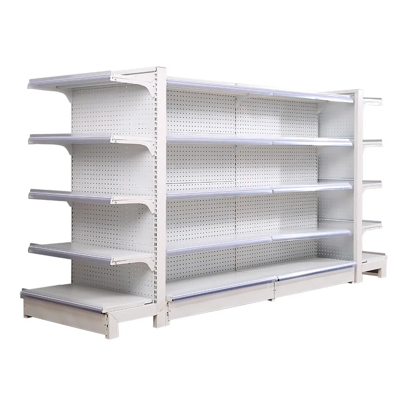 Customized Supermarket Shelf Metal Gondola Shelving Retail Display Shelf Rack Grocery Store Shelving