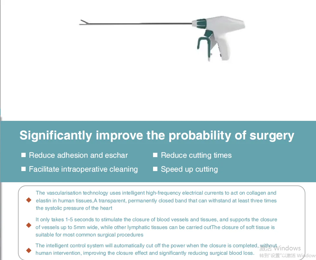 Latest Innovation Precision And Efficiency Dissection Ligasure Device Open Scissors Have Jaw Profile