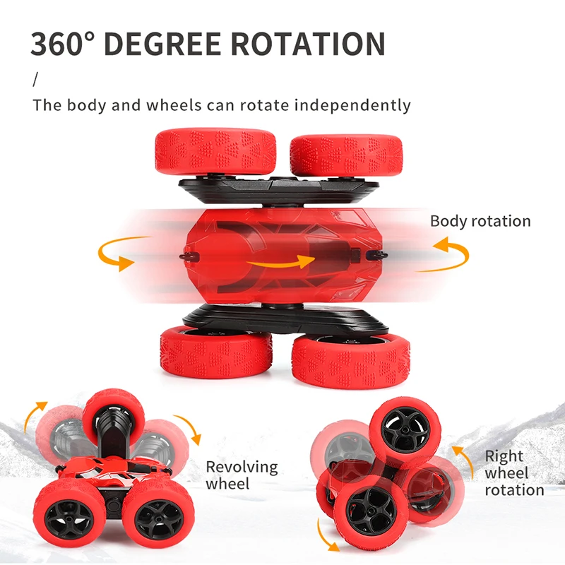 Двухсторонняя сумасшедшая игрушка ZIGO TECH 360 Радиоуправляемый трюковый автомобиль с дистанционным