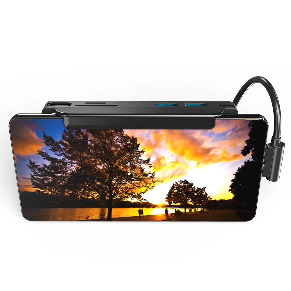 New Design Phone Docking Station Tf Sd Card Reader For Android Window Ios Clip On Hub Laptop Adapter Usb C Dock CY065