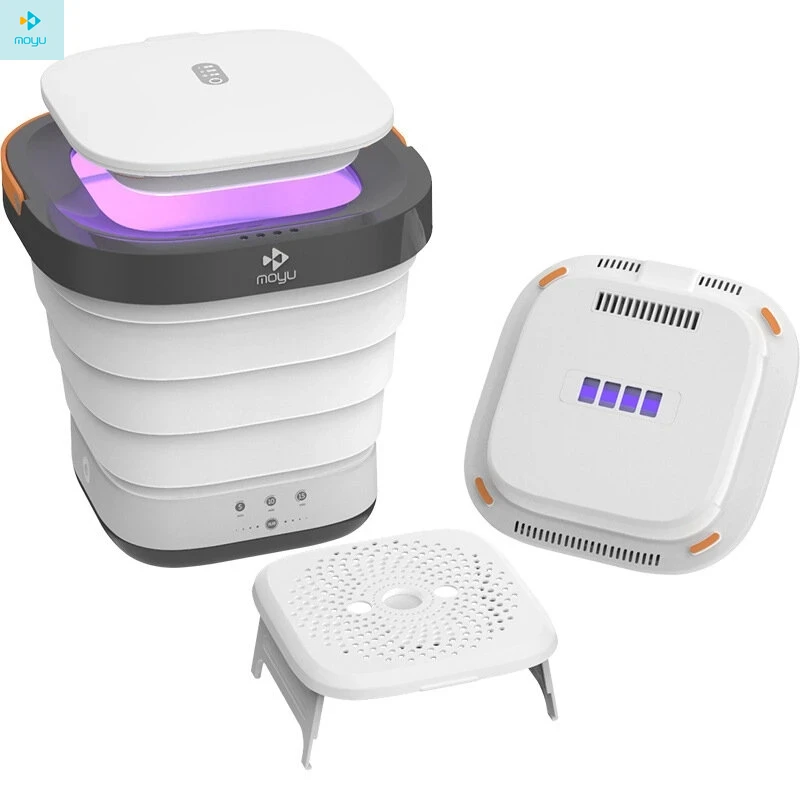 Moyu XPB08-F1G Portable Mini Folding Drying and Disinfecting Washing Machine UV Sterilization Washer for Traveling&Home