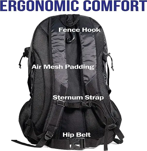 New Large Lacrosse Backpack - Holds All Lacrosse or Field Hockey Equipment - Two Stick Holders and Separate Cleats Compartment