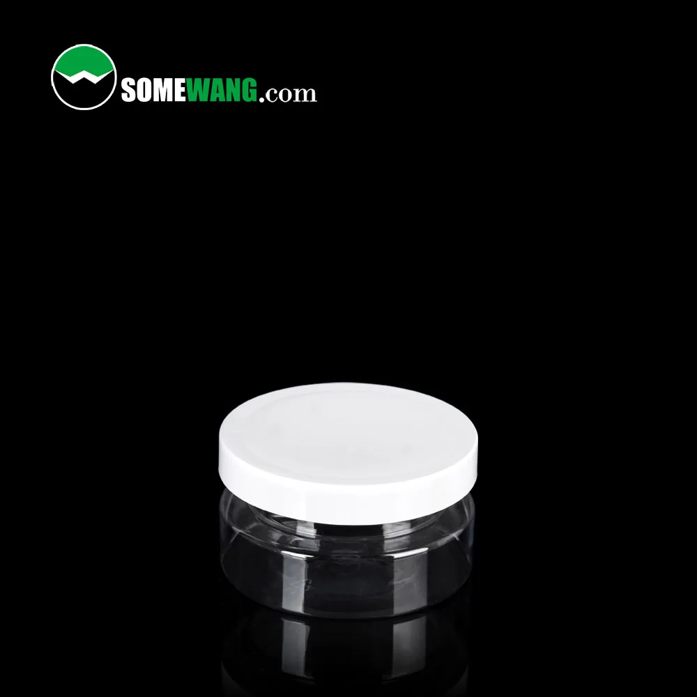 100ml 150ml 200ml PET Plastic Jars with Matte Metal Silk Screen Cosmetic Screw Lid Packaging Face Cream Essential Packaging