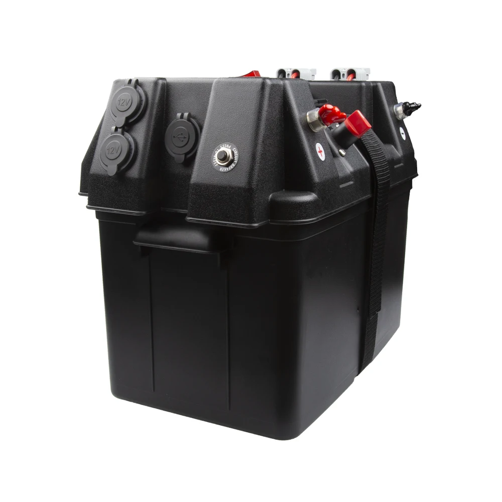 Factory manufacturer portable 12V/24v plastic Battery box for outdoors fishing, camping,RV