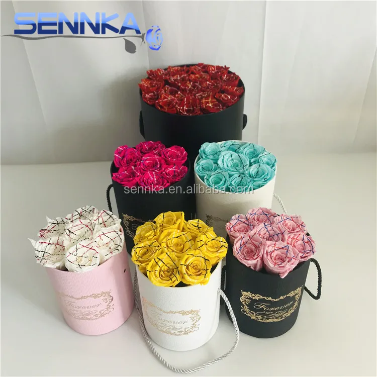 Yunnan Sennka Multicolor Preserved Rose Luxury Stabilized Rose eternal fadeless roses