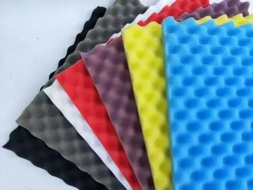 Foam acoustic panels for recording studios, made of flame retardant material