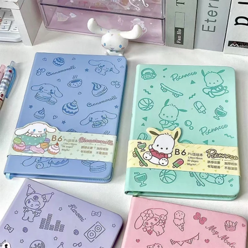 HK Notebook ins cartoon hard shell embossed color page student notebook