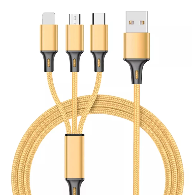 Aluminum Nylon woven mobile phone usb data cable 3A usb c fast charger cable for wholesale iphone usb cable