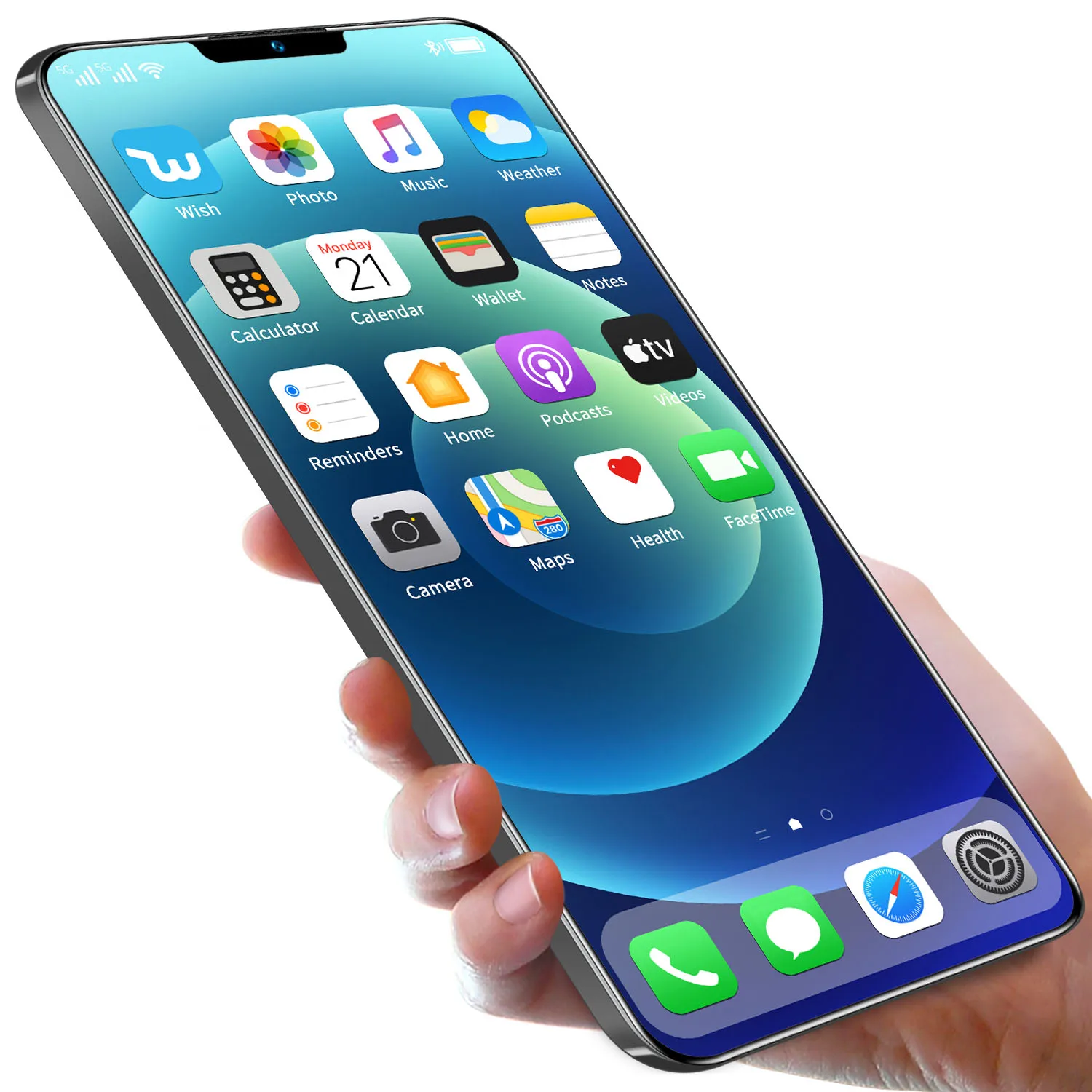 Мобильный телефон Phone12 Pro Max двойная карта ожидания сенсорный экран 6 7 дюйма Android 5g 12 Гб +