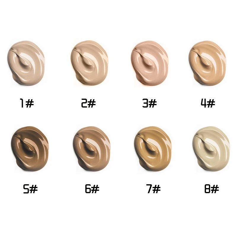 8-color Full Coverage Waterproof Base Makeup Nude Moisturizing Concealer OEM Low MOQ Private Label Foundation Makeup Liquid