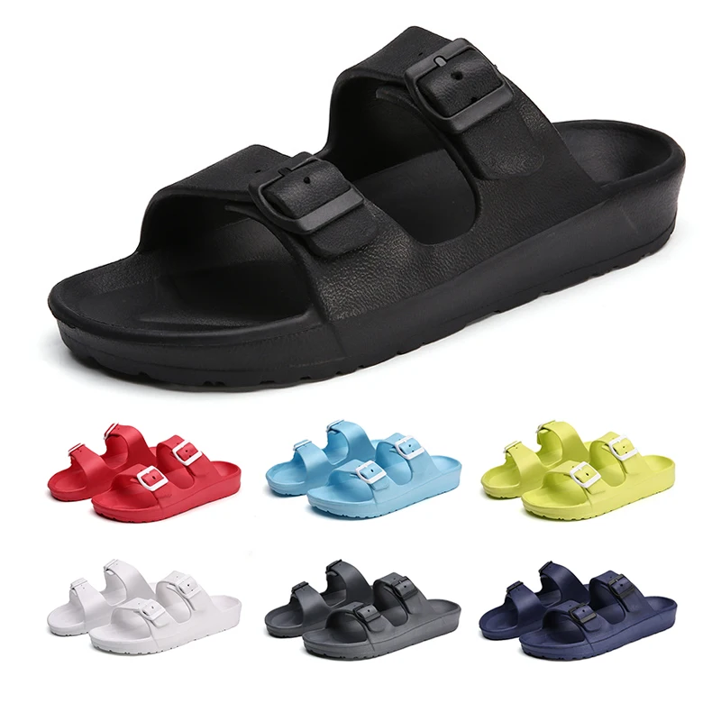 Сланцы женские из ЭВА летние сандалии на толстой подошве с пряжкой без застежки для дома и улицы