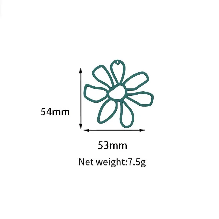 Оптовая продажа, большой цветок маргаритки, спрей-краска из сплава, аксессуары «сделай сам», красочный гипербол, полый цветок, подвески из сплава