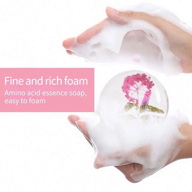 OEM ODM Manufacturer Flowers Private Label Amino Acid Handmade Deep Cleansing Soap