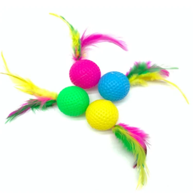 
Pet Product cat sounding toys color golf badminton Interactive Kitten pet cat toys 