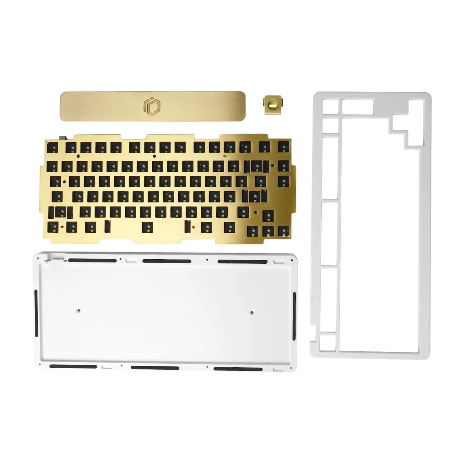 Idobao ID80 Bestype 75% 84 Keys Aluminum Machining CNC Hot Swap South Facing Keyboard Barebones Kit With Brass Weight