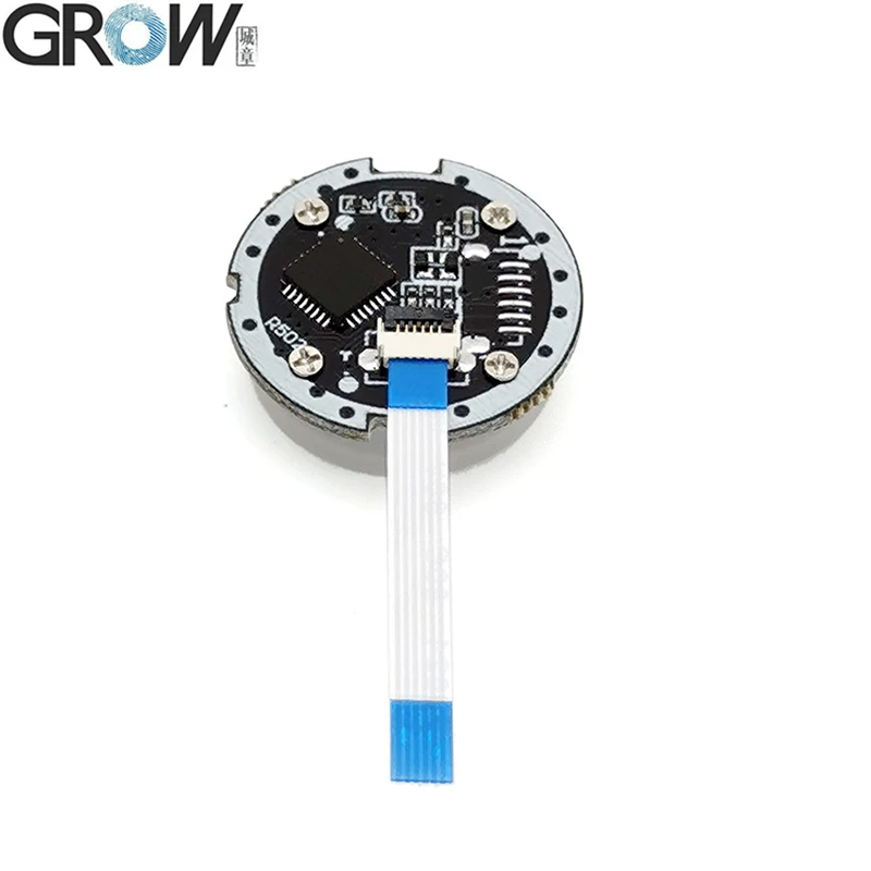 GROW R502-B Round Thin FPC 0.5mm 6pin UART Interface DC3.3V RS232 Fingerprint Module Sensor Scanner
