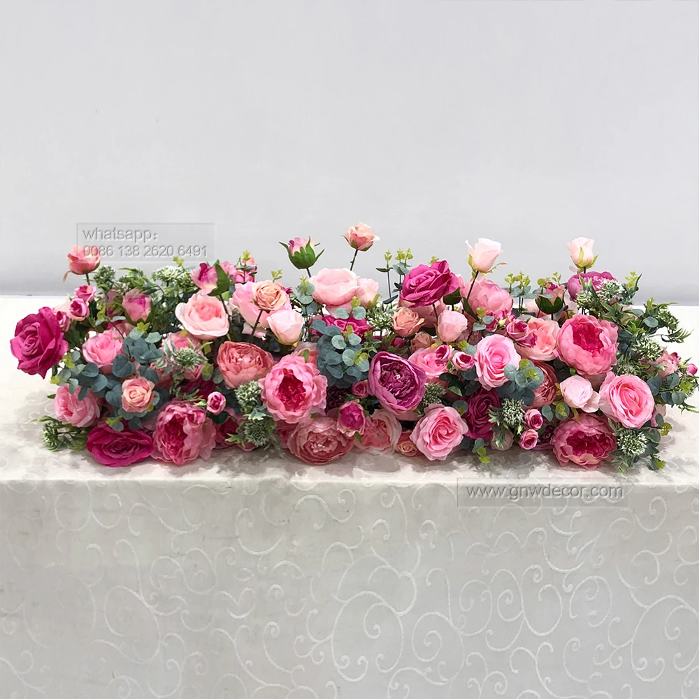 For Wedding Silk Orchid Bouquet Valentine Rose Centerpieces Marriage Greenery Garland Flower Aisle Runner