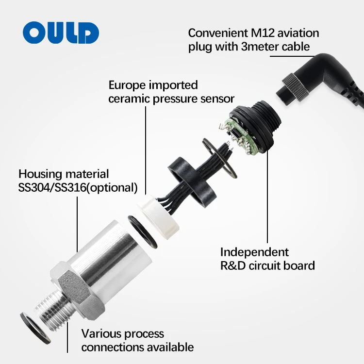 OULD PT-506 OEM water pressure gauge digital sensor transmitter manufacturer